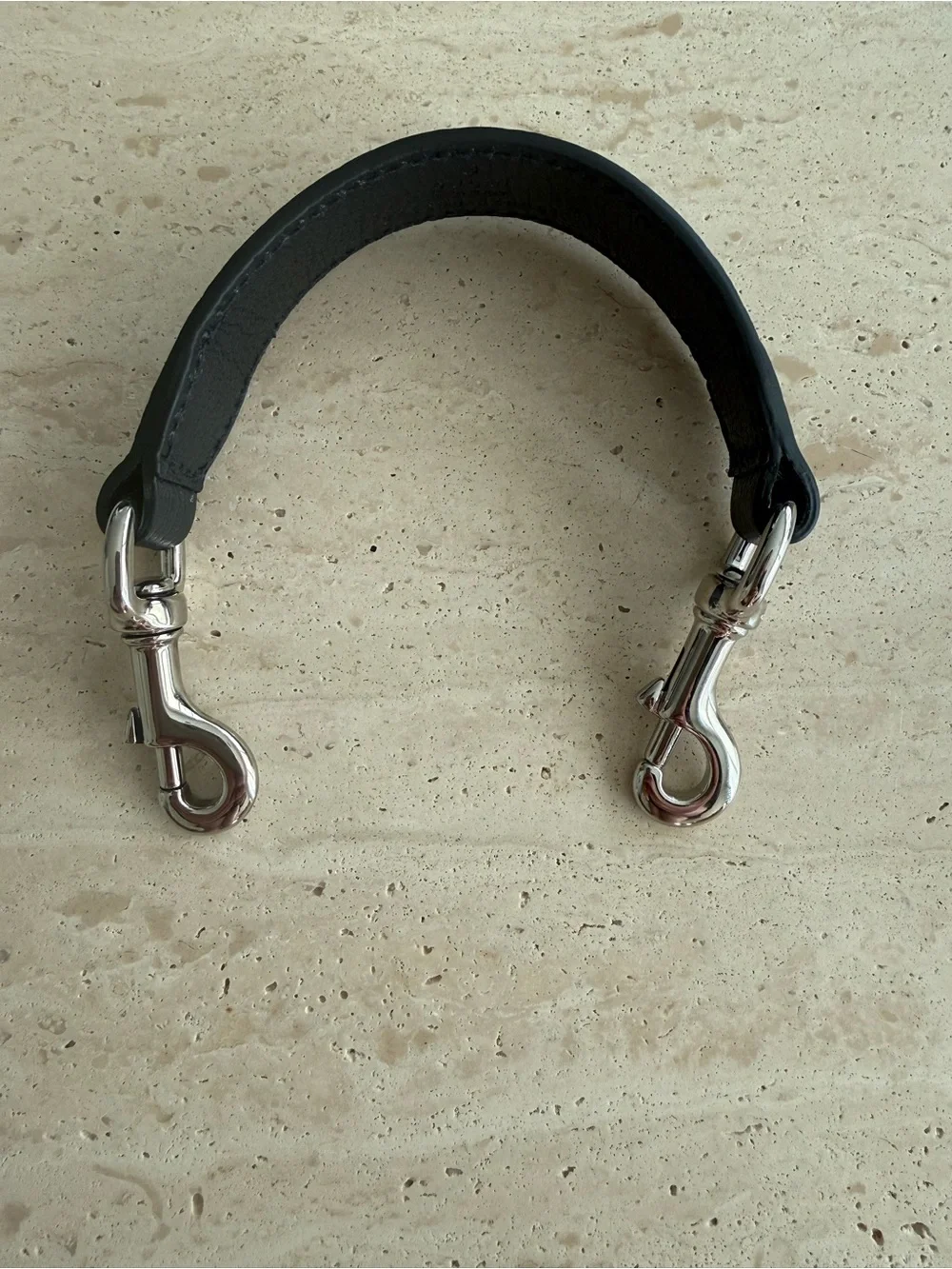 NWT Gucci Blue Leather Trolley Strap With Silver Hardware